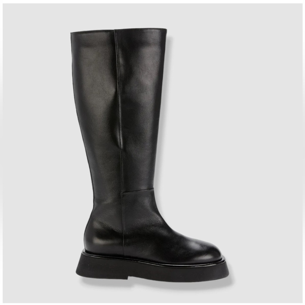 $810 Wandler Women's Black Rosa Leather Knee High Boot Shoes Size 37 Fall